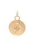 Charm lion pink light goldplated