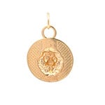 Charm lion blue light goldplated