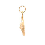 Charm lion blue light goldplated