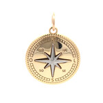 Compass charm goldplated