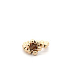 Ring flowers Noëlle brown gold coloured