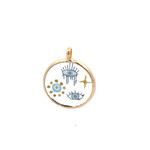 Charm wonder round symbols goldplated