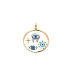 Charm wonder round symbols goldplated