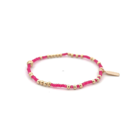 Dot one II fuchsia gold coloured