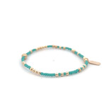 Dot one II turquoise gold coloured