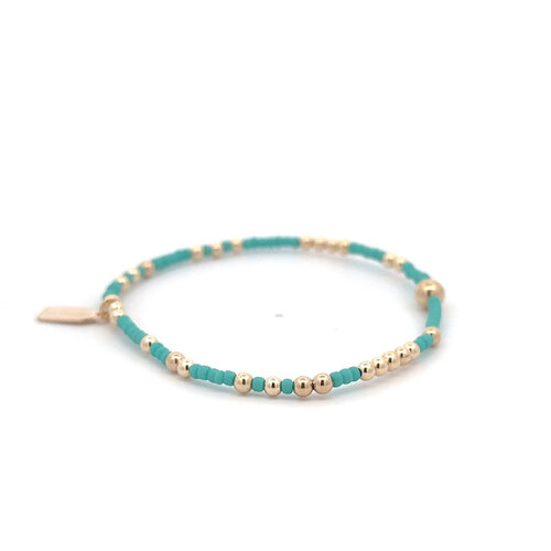 Dot one II turquoise gold coloured