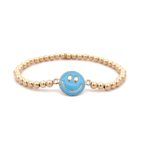 Smiley big blue light gold coloured