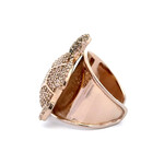 Ring turtle champagne goldplated