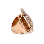 Ring turtle pink goldplated