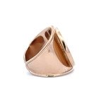 Ring flat heart yellow goldplated