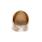 Ring flat heart orange goldplated