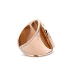 Ring flat heart white goldplated