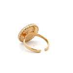 Ring smiley cross cc goldplated