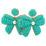 Earrings happy ribbon turquoise