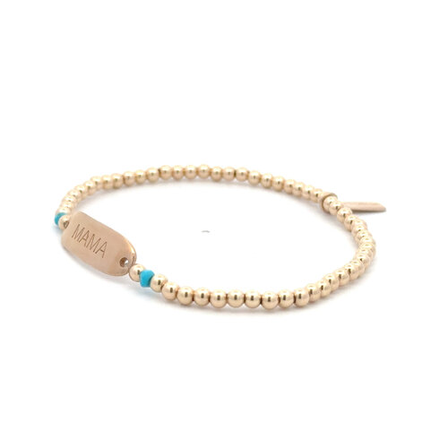 Bar classic mama turquoise gold coloured