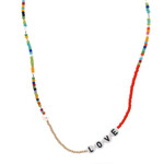 Necklace candy love orange 2mm gold coloured