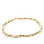 Anklet basic mix 4mm / 2mm gold coloured