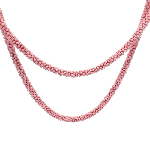 Necklace happy pink light plain