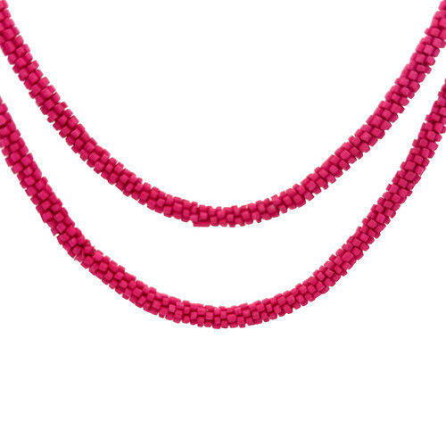Necklace happy pink plain