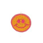 Charm happy smiley pink