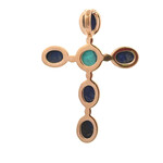 Charm cross dots blue turquoise