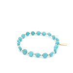 Mix turquoise flat gold coloured