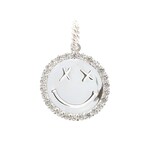 Charm - smiley cross cc silver