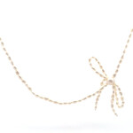 Necklace ribbon plain pearl