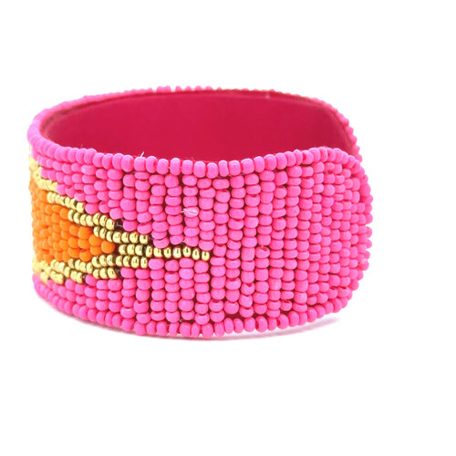 Happy bangle rhombus orange pink