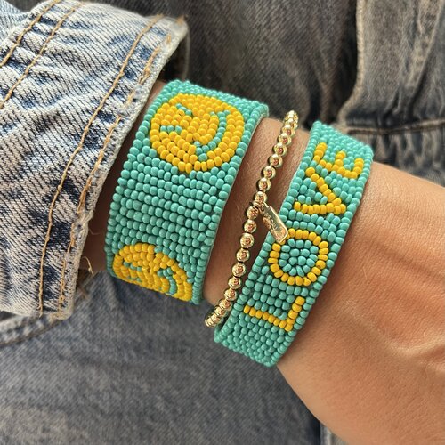 Happy bangle smiley turquoise