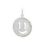 Charm - smiley arrow cc silver - Copy