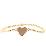 Heart plain beyond gold coloured