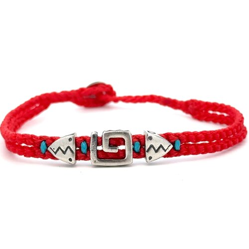 Men cord viking red silver