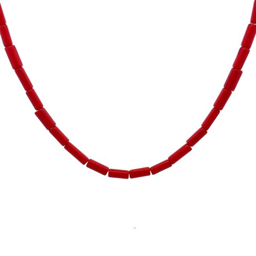 Necklace plain coral goldplated