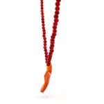 Necklace bird red goldplated