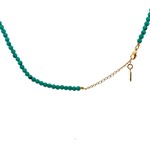 Necklace plain turquoise goldplated