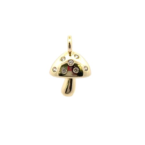 Charm mushroom goldplated