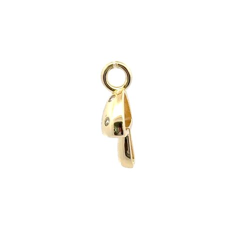 Charm mushroom goldplated