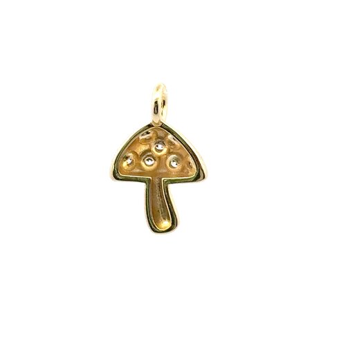 Charm mushroom goldplated