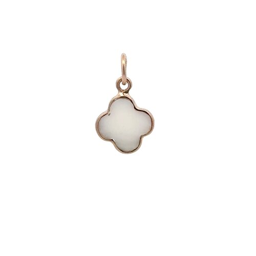 Charm clover pearl goldplated