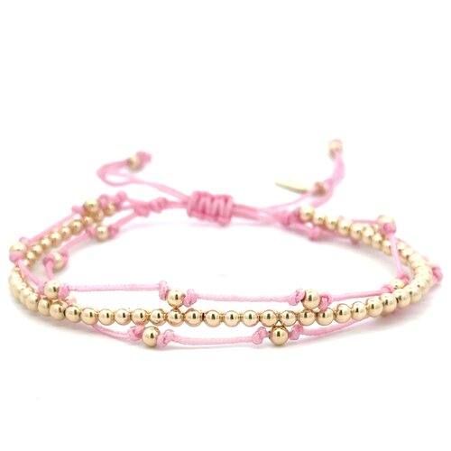 Trio cord pink light gold coloured