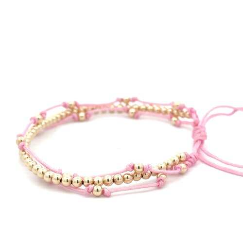 Trio cord pink light gold coloured