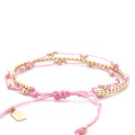 Trio cord pink light gold coloured