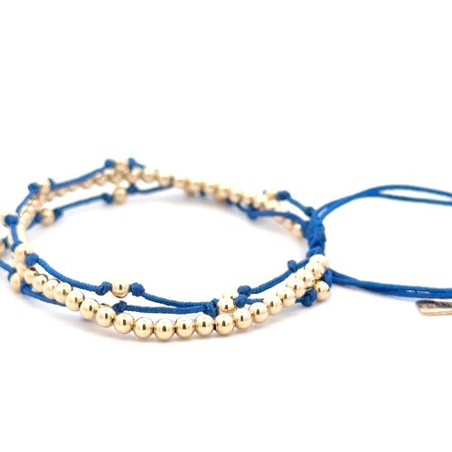 Trio cord blue gold coloured