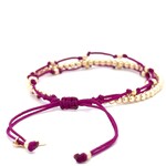 Trio cord purple gold coloured