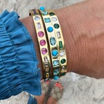 Bangle tropez turquoise gold coloured