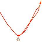 Happy cord neon orange goldplated