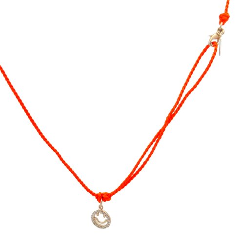 Happy cord neon orange goldplated