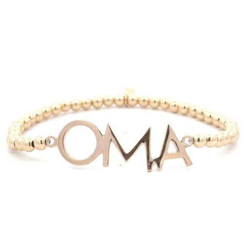 Text oma gold coloured