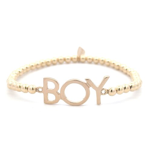 Text boy gold coloured